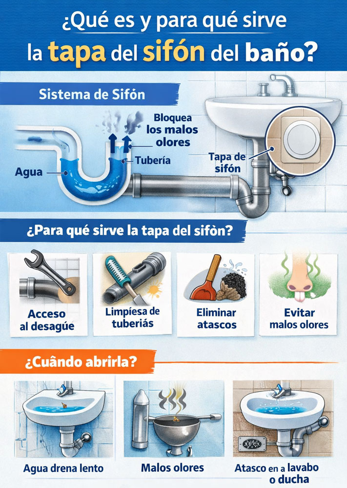 Tapa del sifón del baño: para qué sirve y cuándo abrirla 2 tapa del sifón del baño