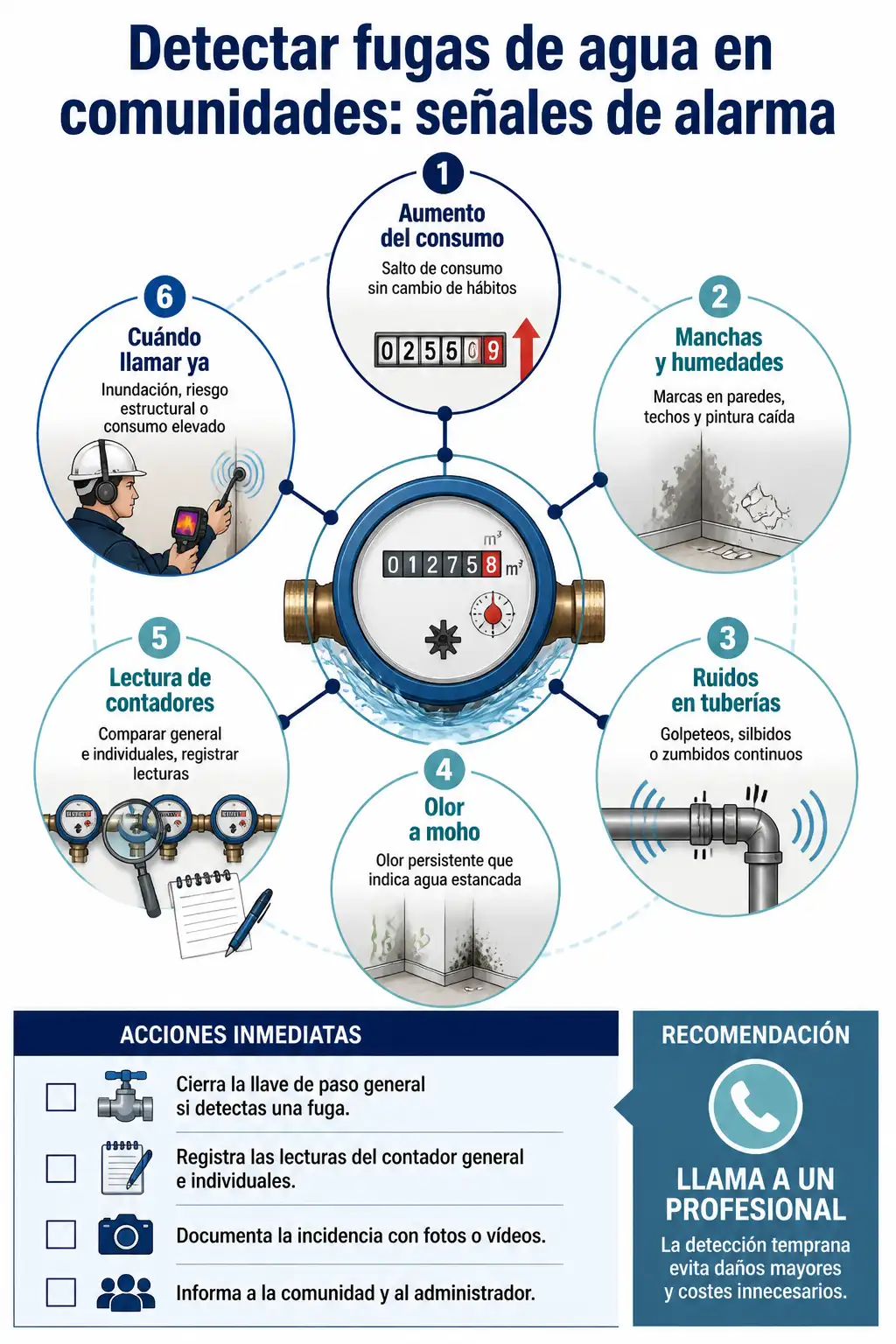 detectar fugas de agua en comunidades