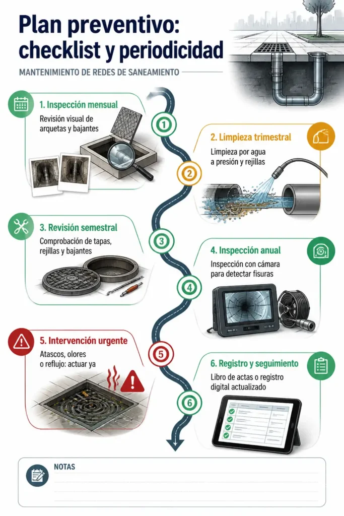 mantenimiento de redes de saneamiento